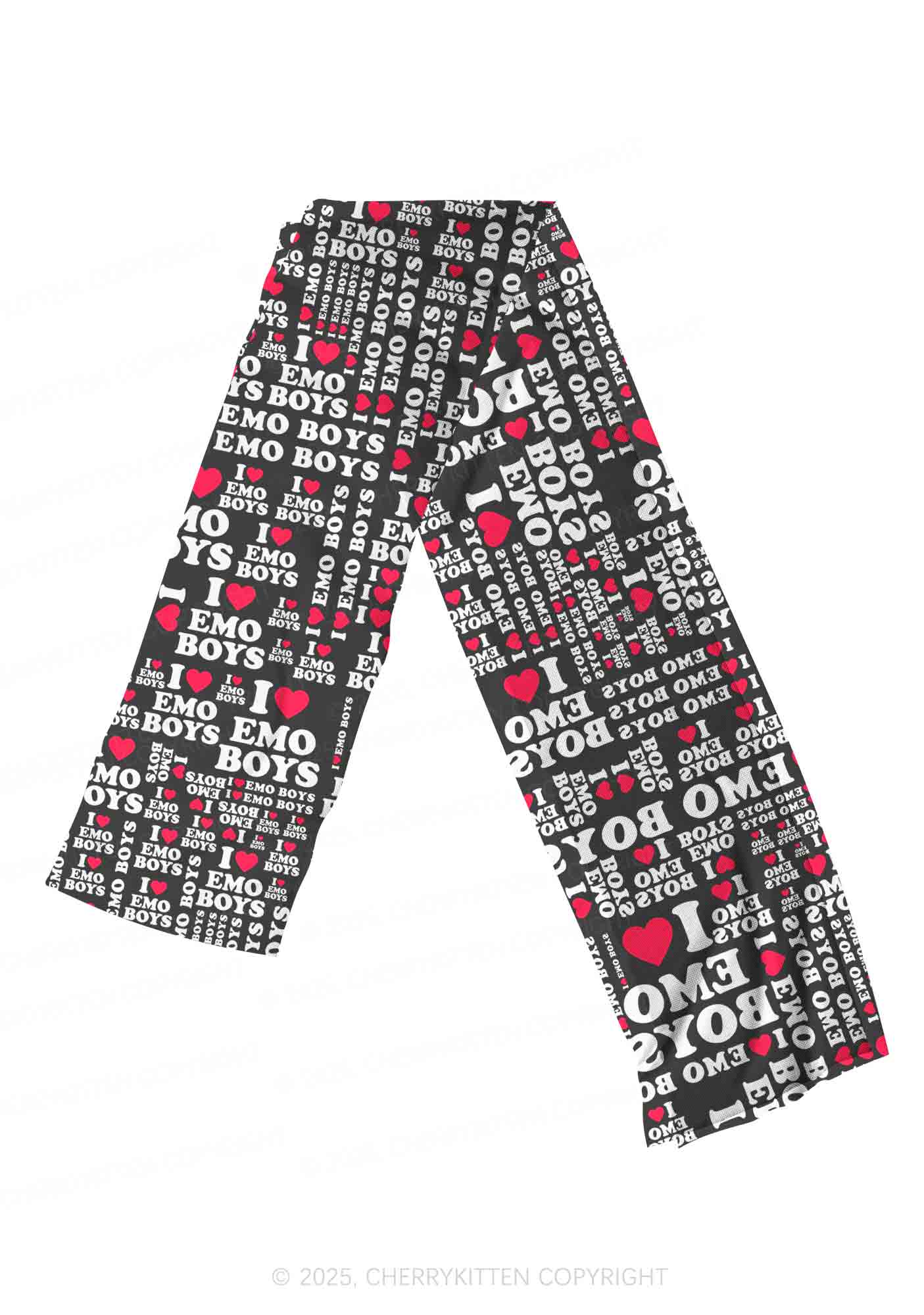 I Love Emo Boys Y2K Mesh Slip Dress Cherrykitten