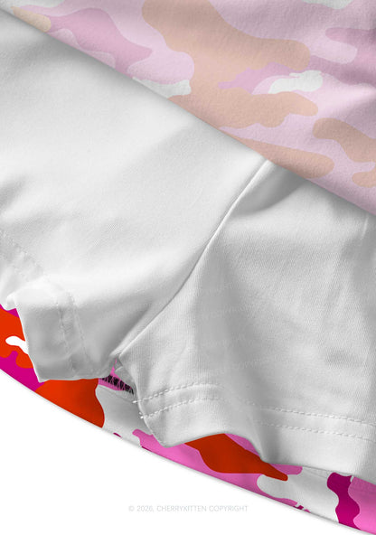 Lesbian Camouflage Pride Y2K Print Mini Skirt Cherrykitten