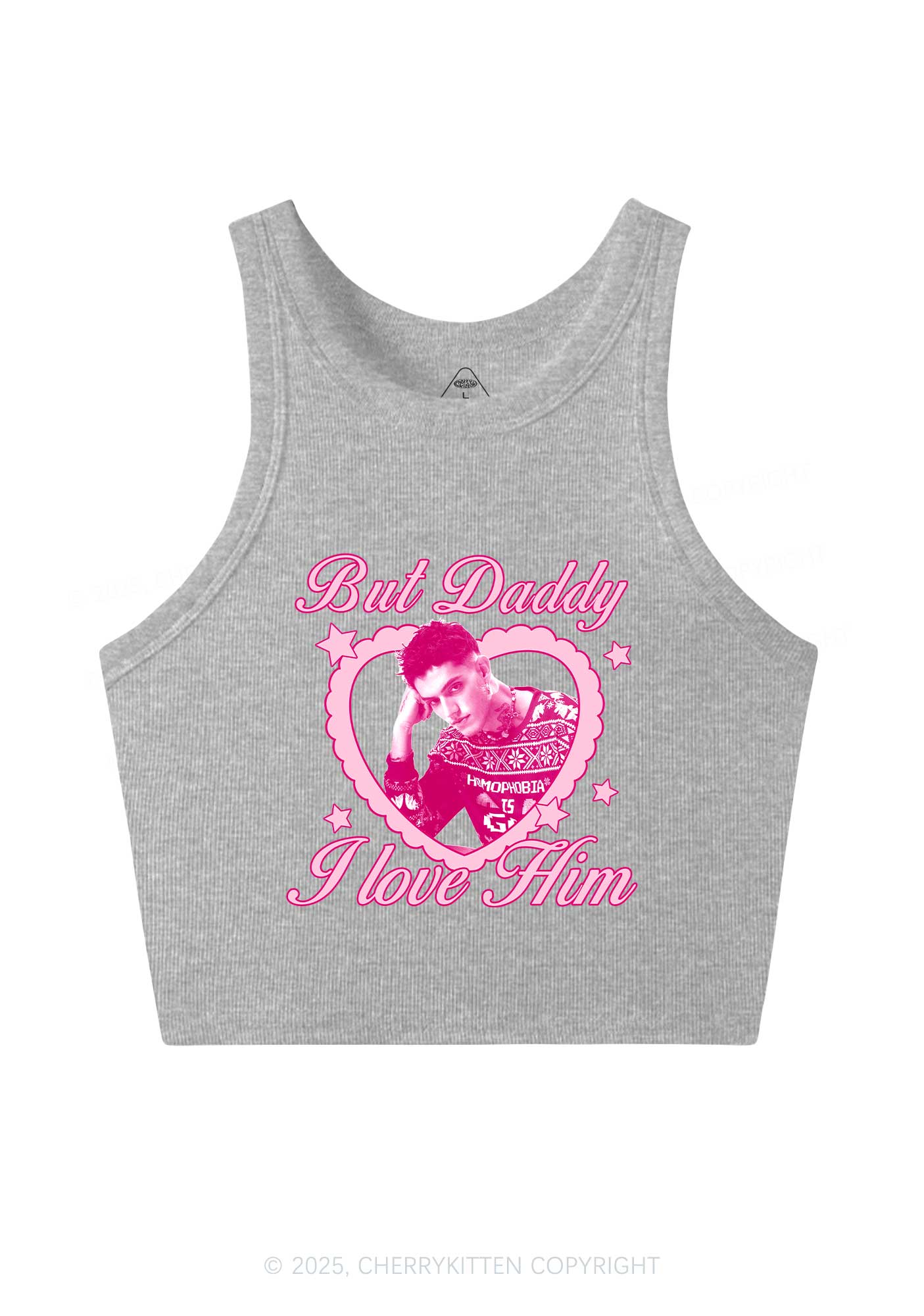 Custom Daddy I love Him Y2K Crop Tank Top Cherrykitten