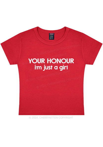 Your Honour Y2K Baby Tee Cherrykitten