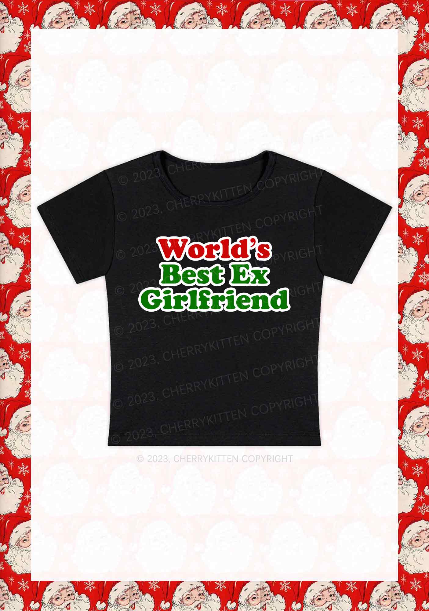 Best Ex Girlfriend Christmas Y2K Baby Tee Cherrykitten