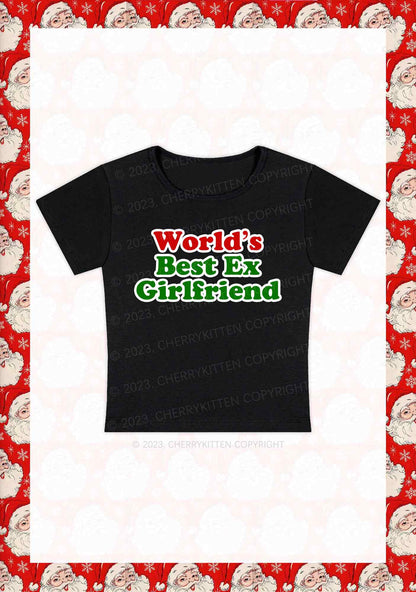 Best Ex Girlfriend Christmas Y2K Baby Tee Cherrykitten