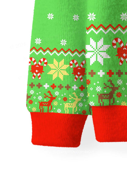 Yoga Girl Y2K Christmas Knit Sweatshirt Cherrykitten