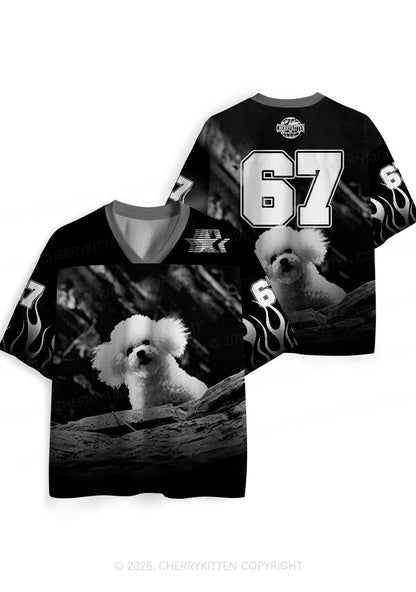 Halloween Bichon Frise Dog Y2K Sport Jersey Shirts Cherrykitten
