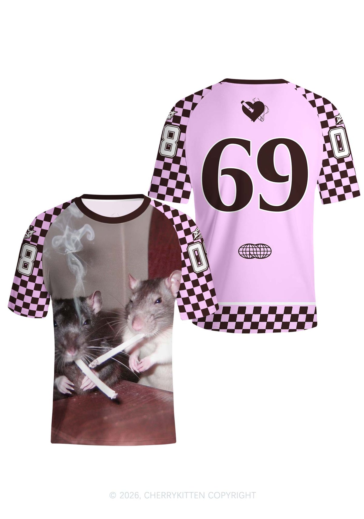 Smoking Rats Y2K Football Jersey Shirts Cherrykitten