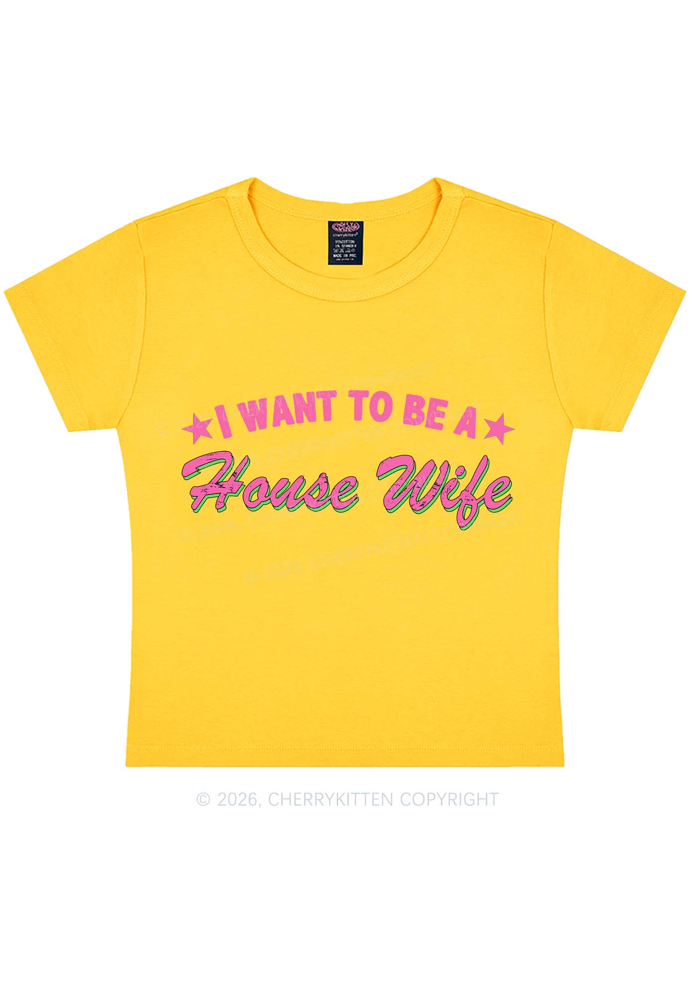 I Want To Be House Wife Y2K Baby Tee Cherrykitten