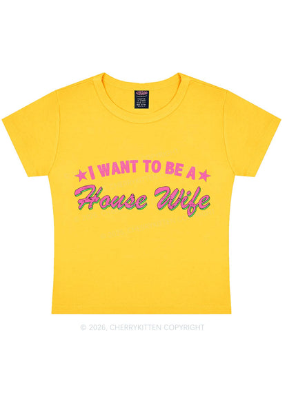 I Want To Be House Wife Y2K Baby Tee Cherrykitten