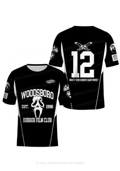 Halloween Custom Black Horror Club Y2K Football Jersey Shirts Cherrykitten