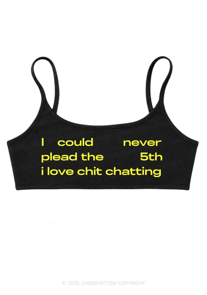 I Love Chit Chatting Y2K Super Crop Cami Cherrykitten