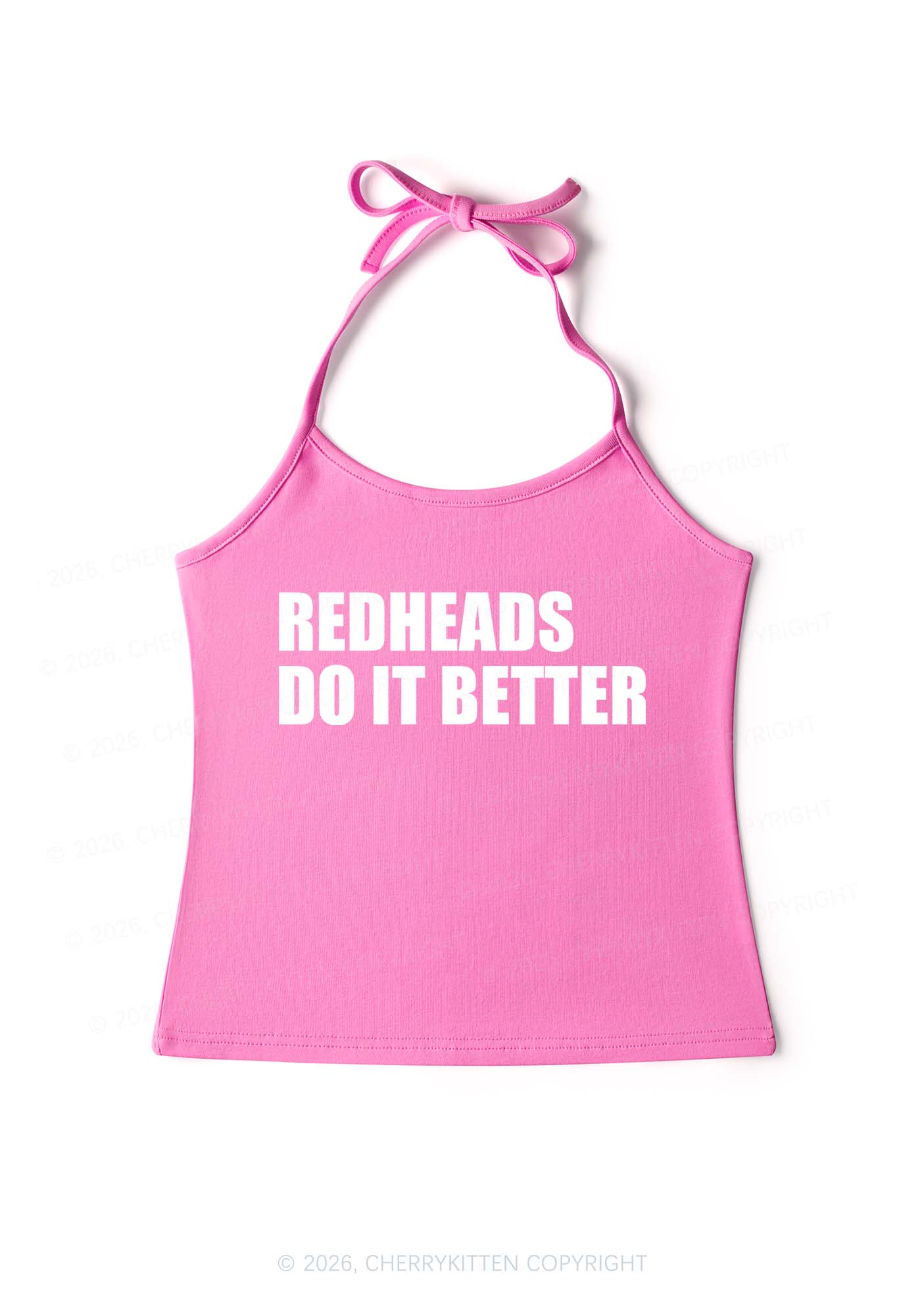 Redheads Do It Better Y2K Halter Neck Cami Cherrykitten