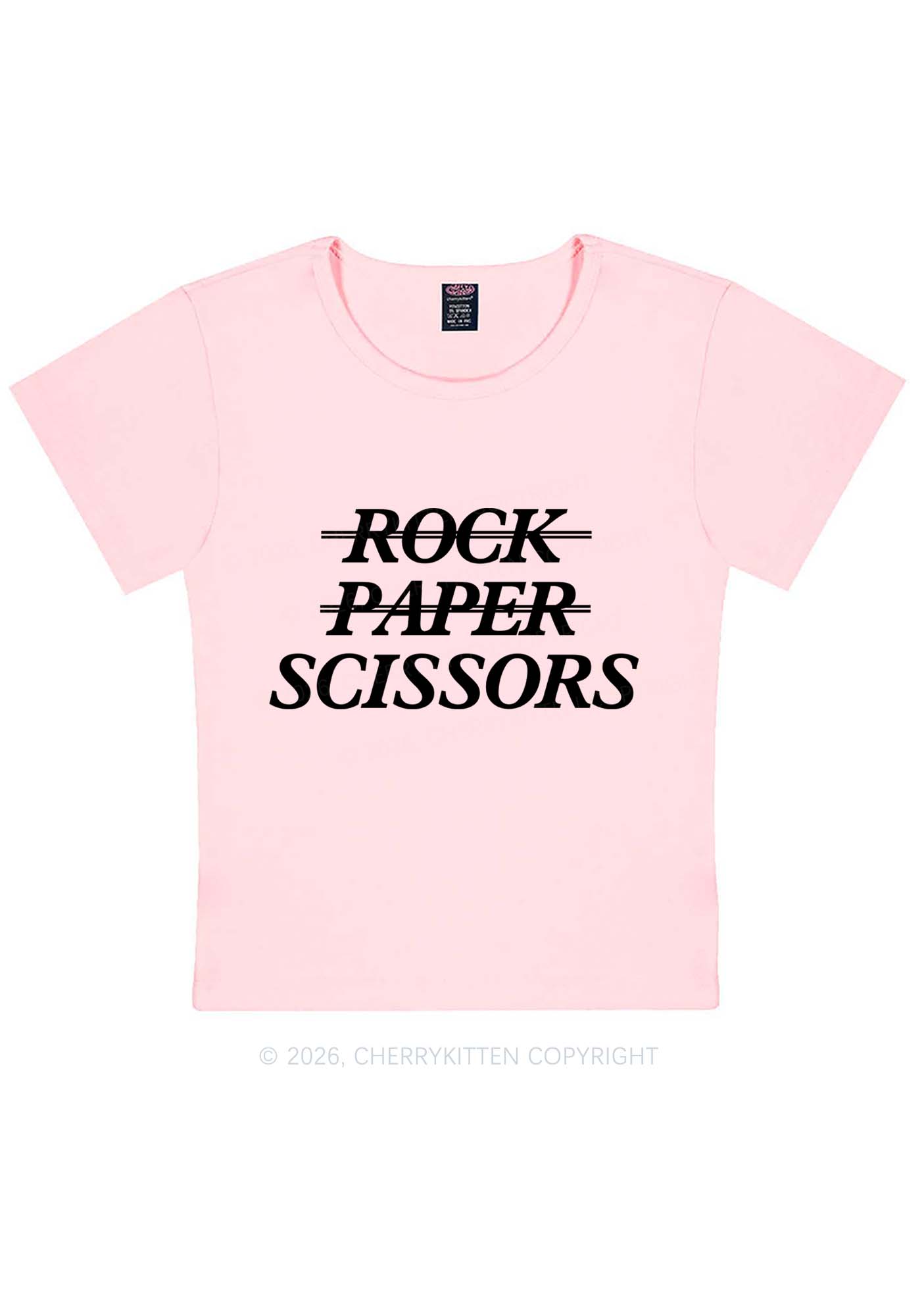 Rock Paper Scissors Pride Y2K Baby Tee Cherrykitten