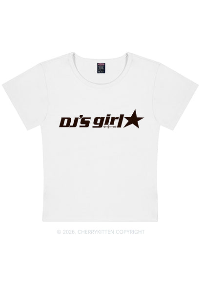 DJs Girl Y2K Baby Tee Cherrykitten