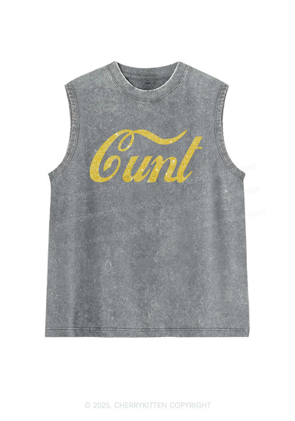 Glitter Special Cxxt Y2K Washed Muscle Tank Cherrykitten