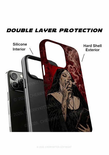 Gothic Tattoos Nun Y2K Phone Case Cherrykitten