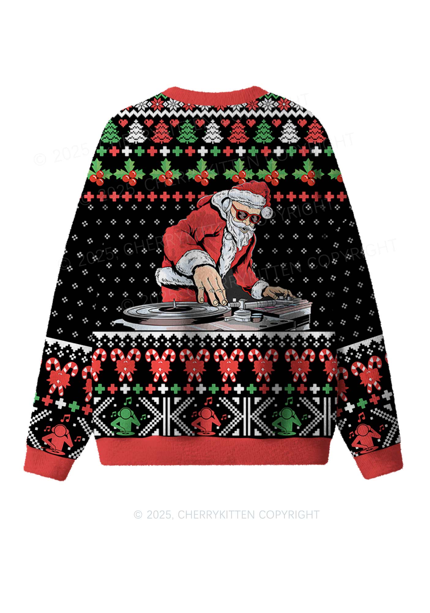Marry Mixmas Y2K Christmas Knit Sweatshirt Cherrykitten