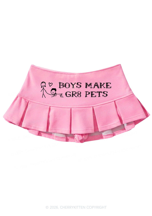 Boys Make Gr8 Pets Y2K Mini Pleated Skirts Cherrykitten