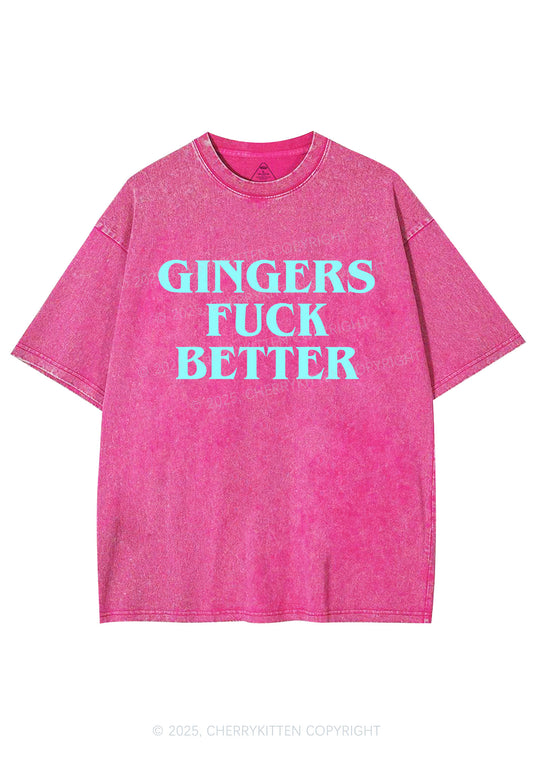 Gingers Fxxk Better Y2K Shirts Washed Tee Cherrykitten