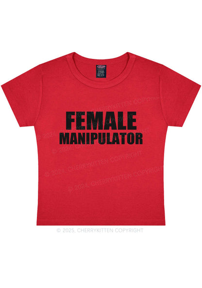Female Manipulator Y2K Baby Tee Cherrykitten