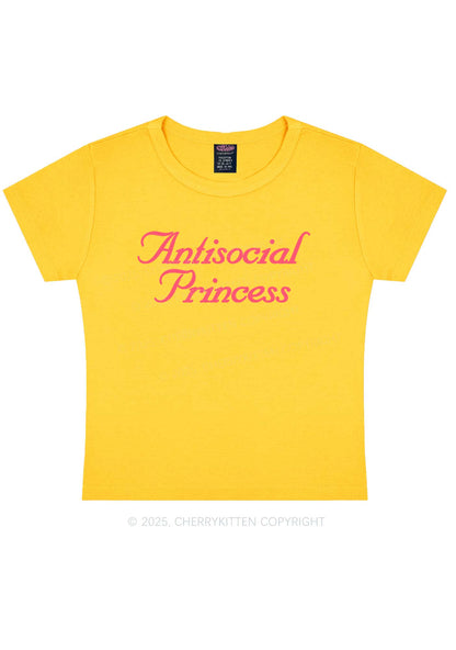 Antisocial Princess Y2K Baby Tee Cherrykitten