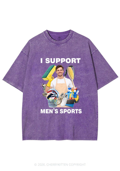 I Support Mens Sports Y2K Shirts Washed Tee Cherrykitten