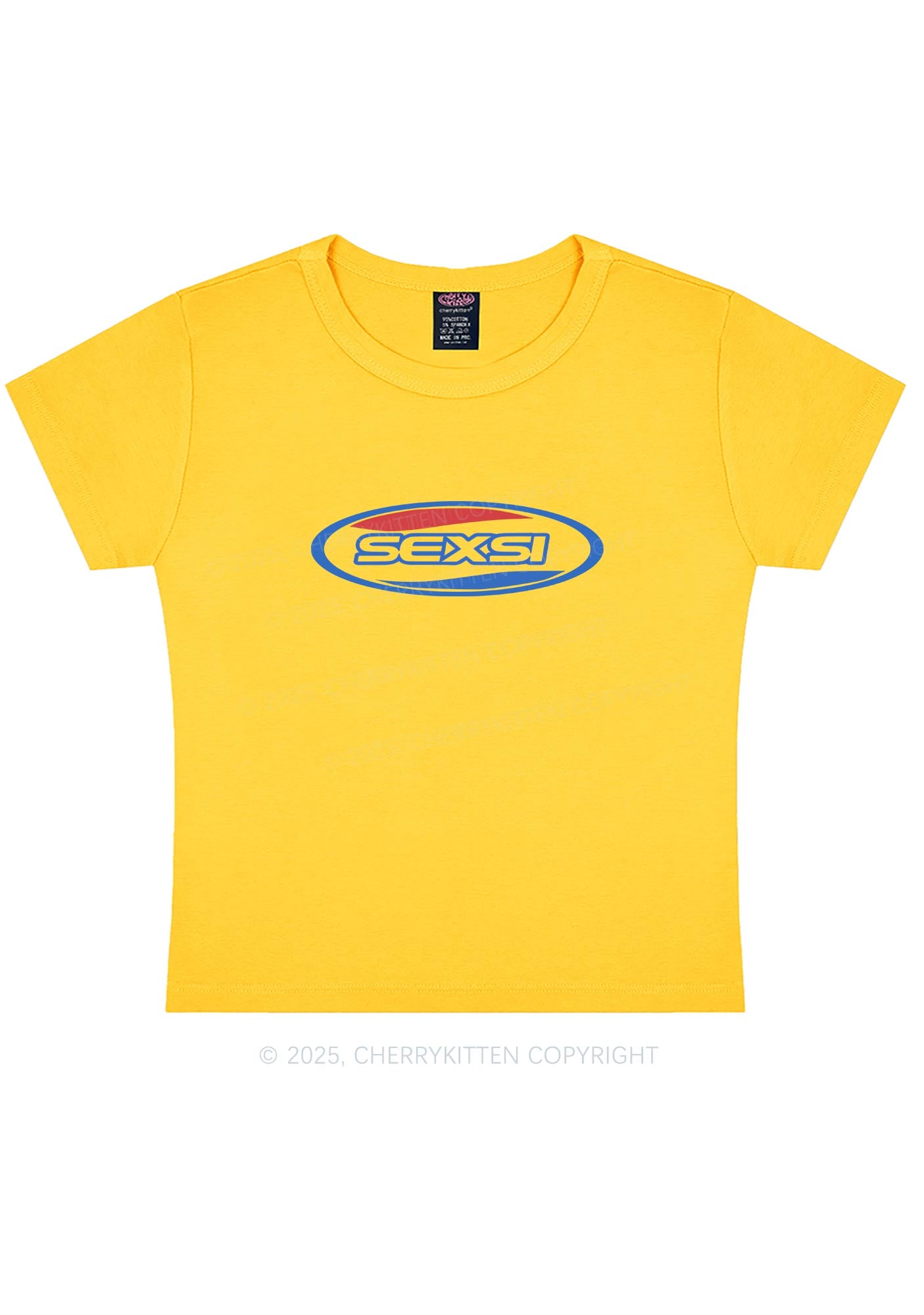 Sexsi Slogan Y2K Baby Tee Cherrykitten