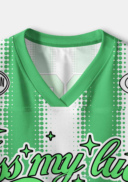 Custom Kiss My Lucky Charms St Patricks Y2K Crop Sport Jersey Shirts Cherrykitten