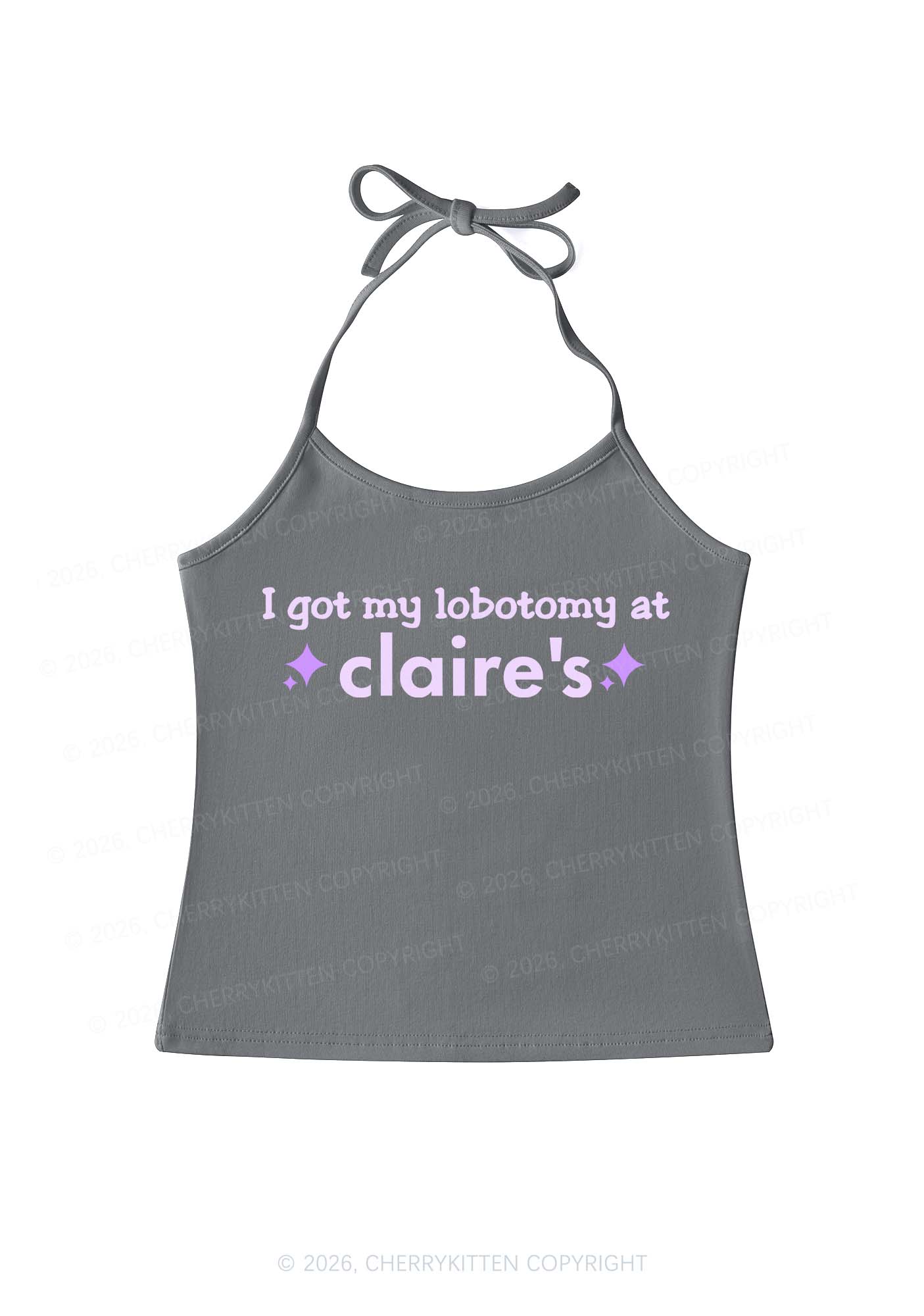 I Got My Lobotomy At Claires Y2K Halter Neck Cami Cherrykitten