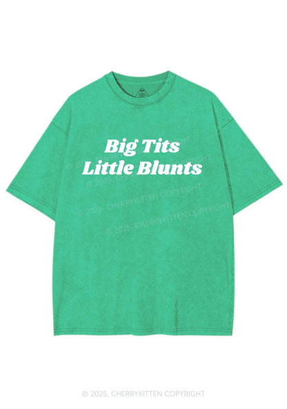 Big Txts Little Blunts Y2K Shirts Washed Tee Cherrykitten