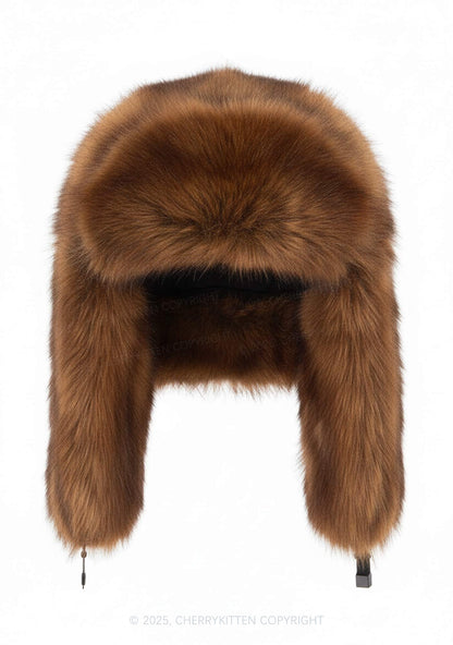 Faux Fur Y2K Trapper Hat Cherrykitten