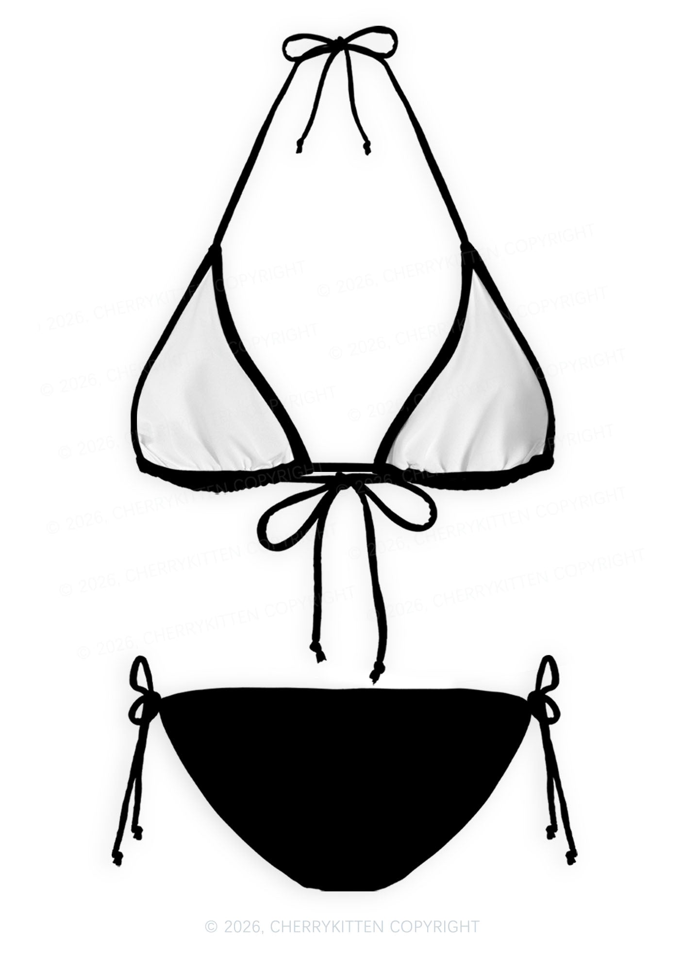 Red Star Faggot Pride Y2K Print Bikini Set Cherrykitten