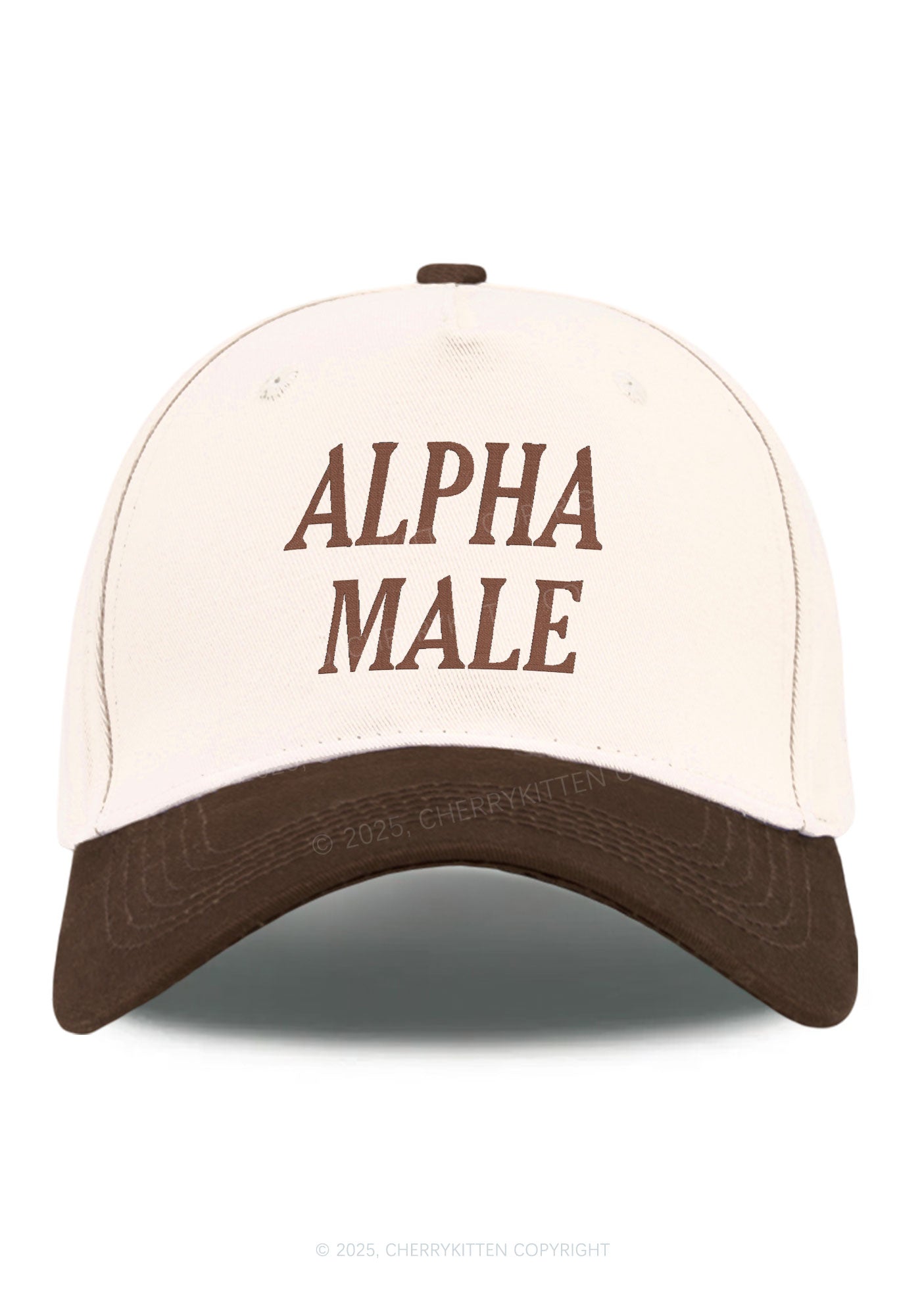 Embroidered Alpha Male Y2K Color Block Baseball Cap Cherrykitten