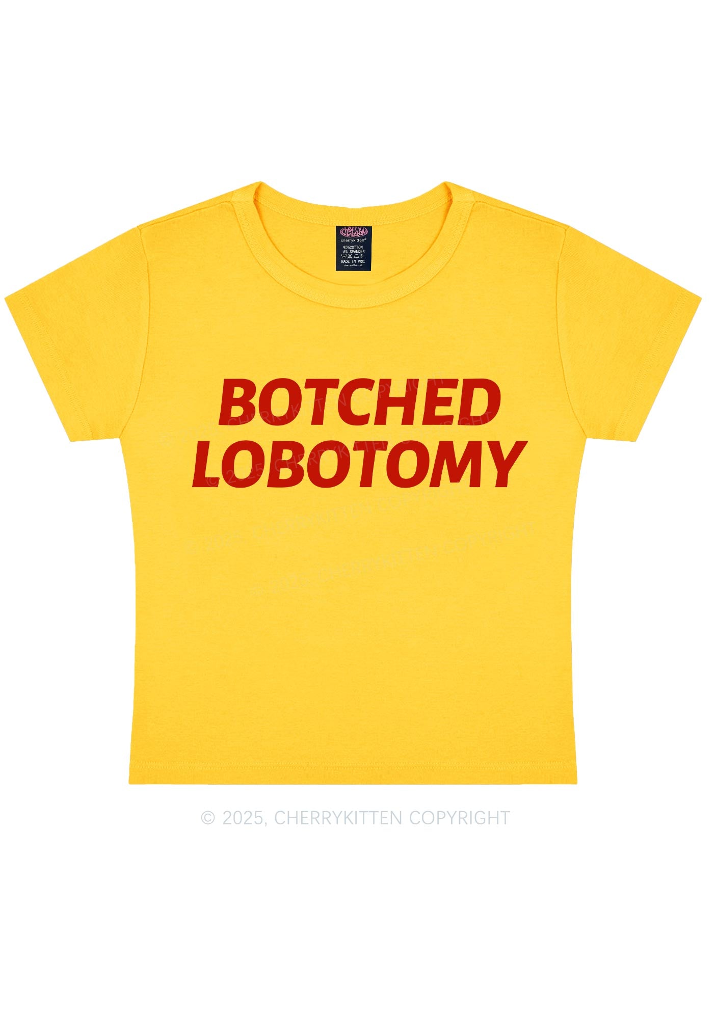 Botched Lobotomy Y2K Baby Tee Cherrykitten