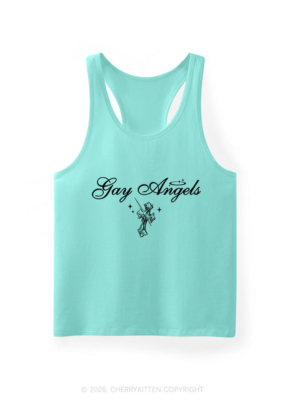 Gay Angels Pride Y2K Men Racerback Tank Top Cherrykitten