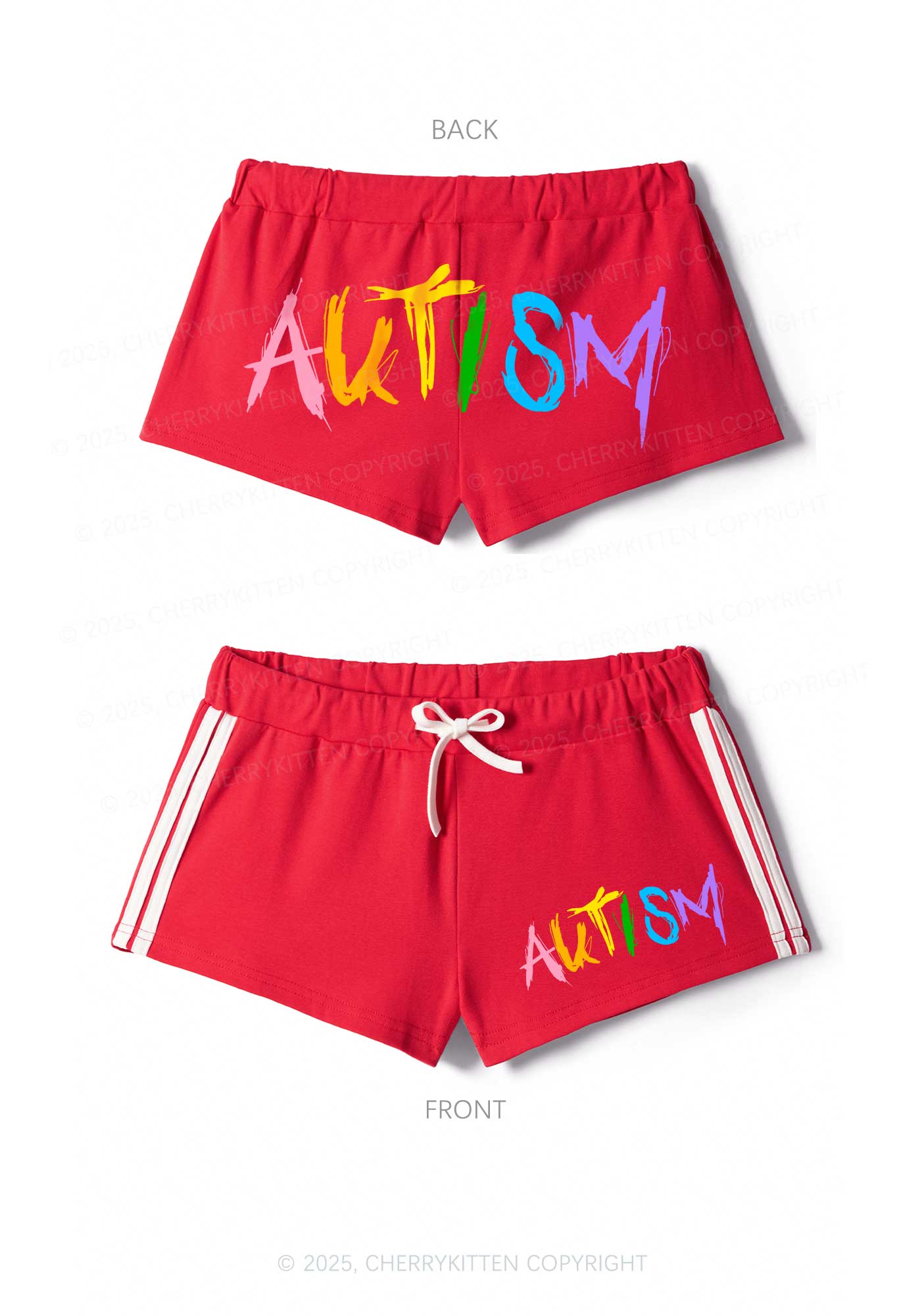 Satan Autism Y2K Drawstring Mini Shorts Cherrykitten