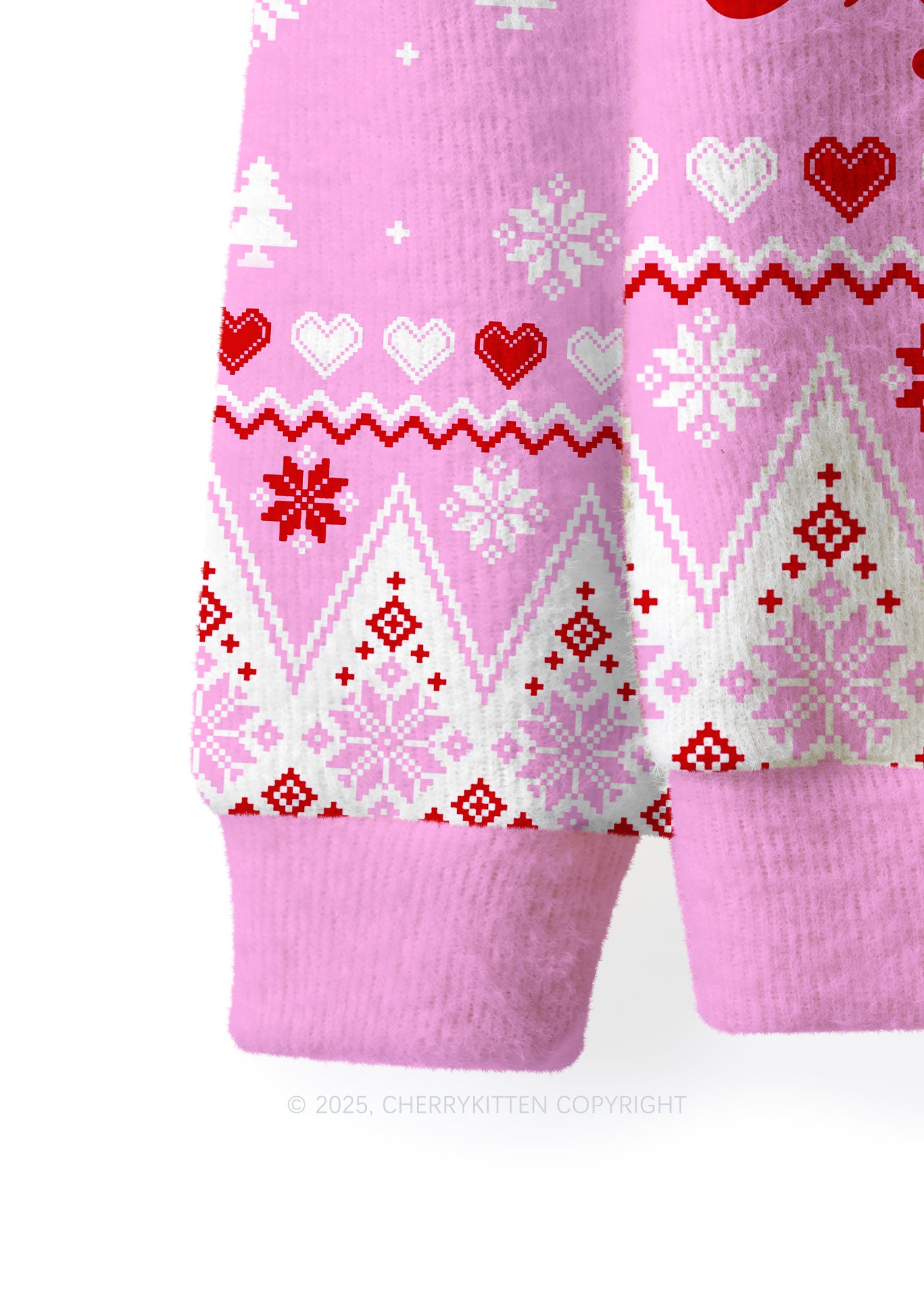 Custom Boyfriend Photos Y2K Christmas Knit Sweatshirt Cherrykitten