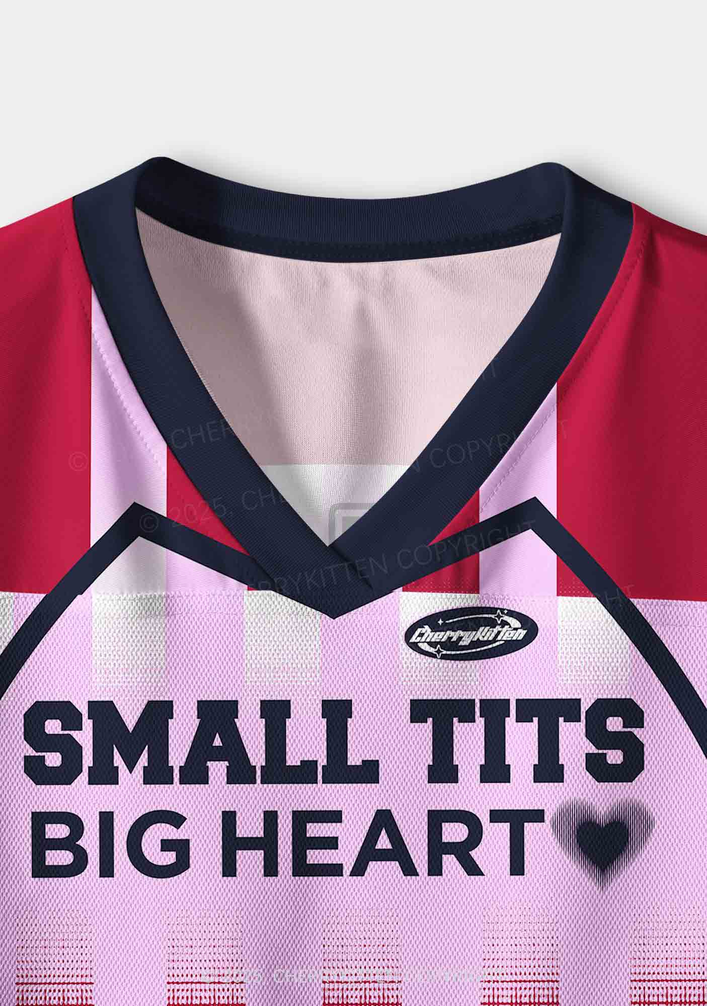 Custom Small But Big Heart Y2K Crop Sport Jersey Shirts Cherrykitten