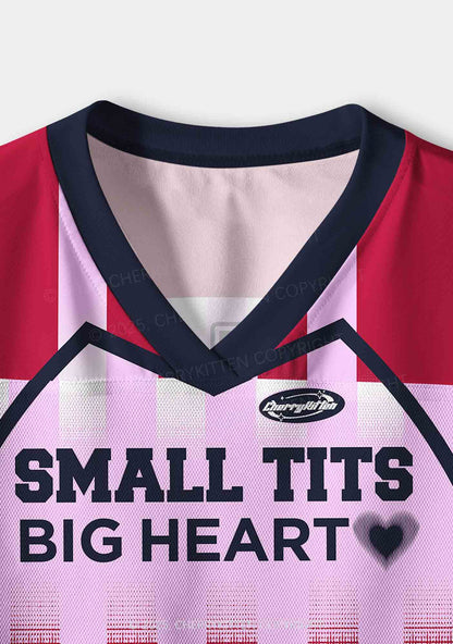 Custom Small But Big Heart Y2K Crop Sport Jersey Shirts Cherrykitten