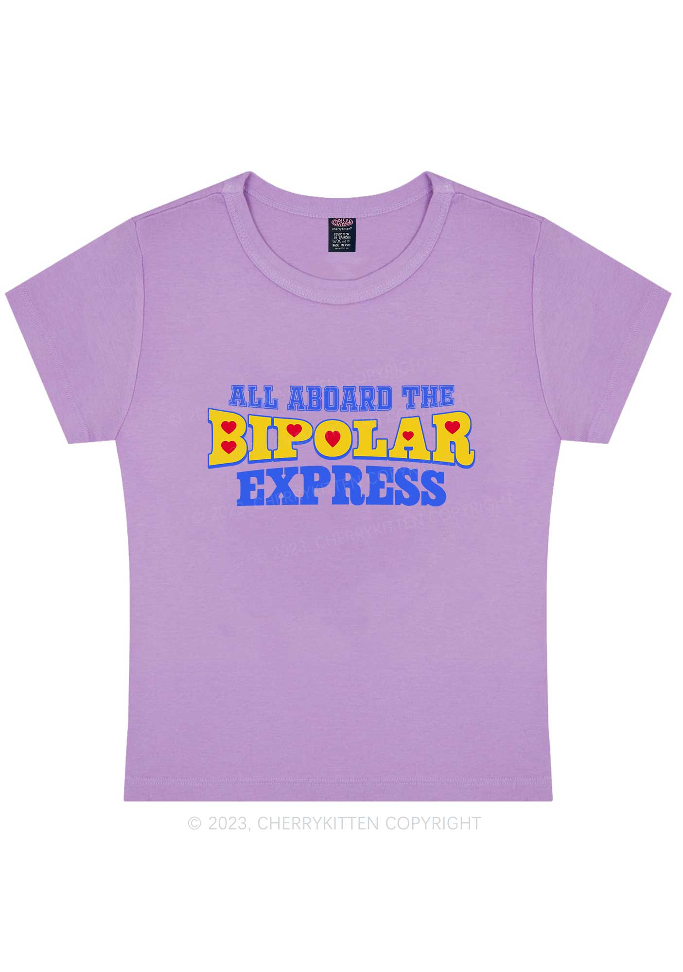 Bipolar Express Y2K Baby Tee Cherrykitten