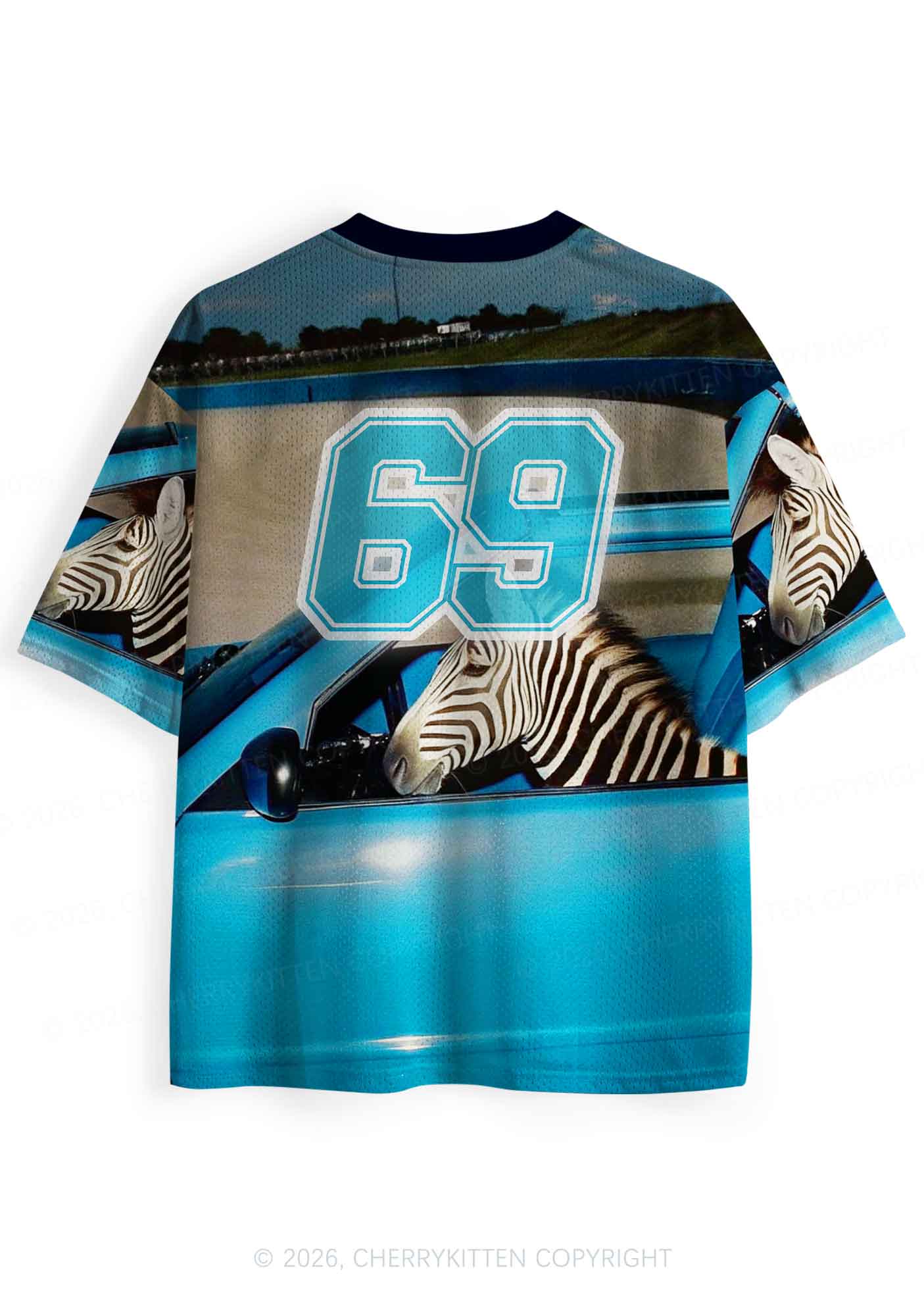 Zebra Driver Y2K Sport Jersey Shirts Cherrykitten