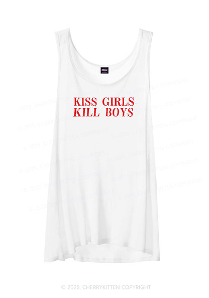 Kiss Girls Pride Y2K Sheer Boyfriend Tank Cherrykitten
