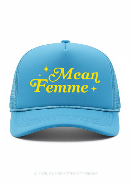Mean Femme Pride Y2K Trucker Hat Cherrykitten