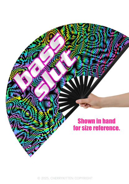 Bass Slxt Y2K Rave Hand Fan Cherrykitten