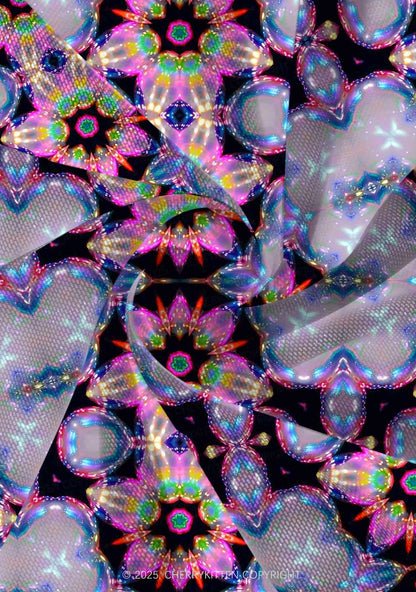 Rainbow Glow Y2K Print Mini Layered Skirt Cherrykitten