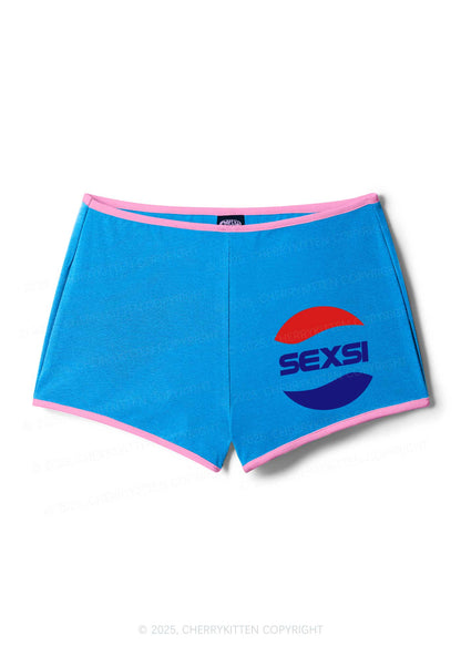Red Blue Sexsi Y2K Booty Shorts Cherrykitten