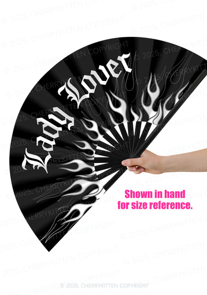Lady Lover Pride Y2K Rave Hand Fan Cherrykitten