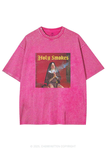 Holy Smokes Y2K Washed Tee Cherrykitten