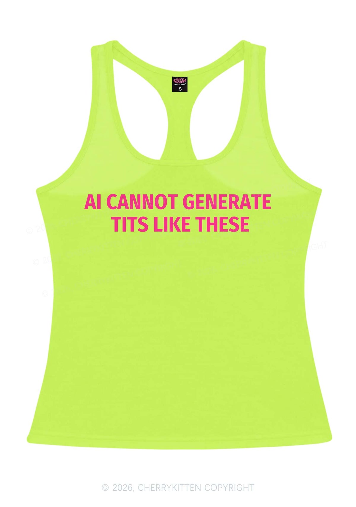 Ai Cannot Generate Txts Y2K Women Racerback Tank Top Cherrykitten