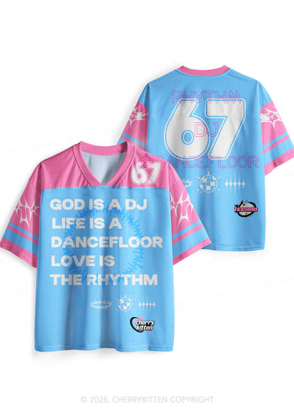 God Is A DJ Y2K Sport Jersey Shirts Cherrykitten