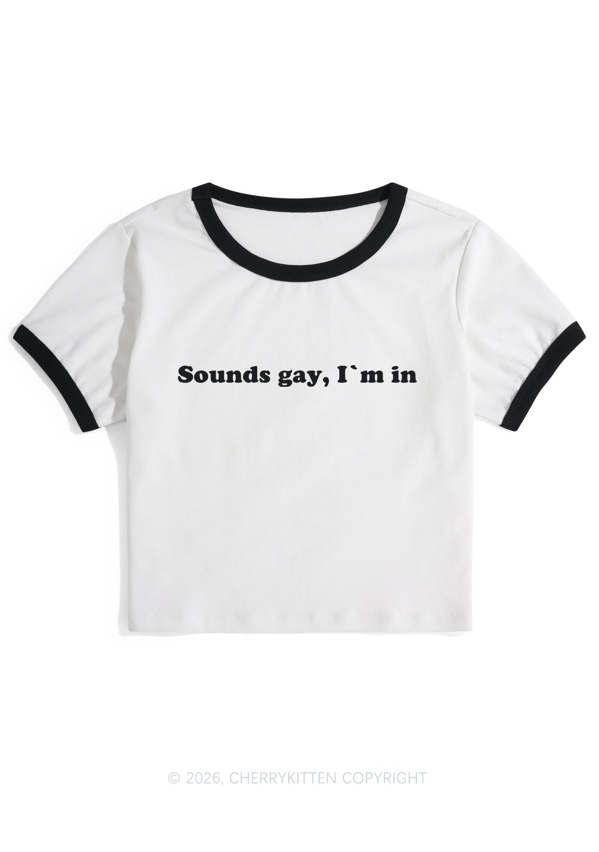 Sounds Gay Pride Y2K Ringer Tee Cherrykitten