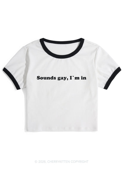 Sounds Gay Pride Y2K Ringer Tee Cherrykitten